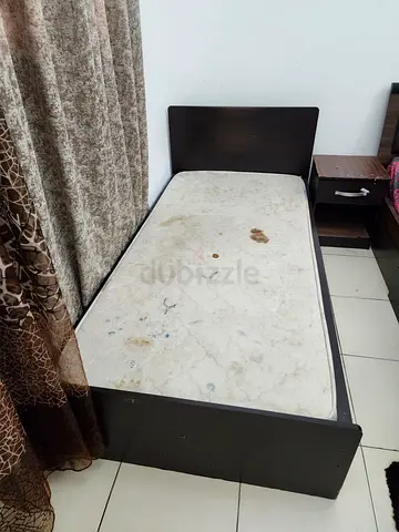 Single Bed Frame with Mattress (Used)