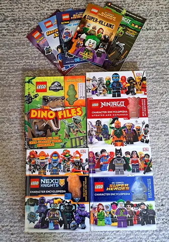 Dog Man, Captain Underpants, Lego Ninjago books w/out figures