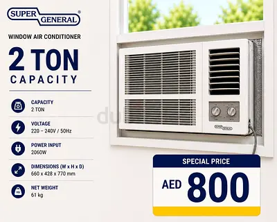 Window Air Conditioner Unit - Working Condition, Needs Reinstallation