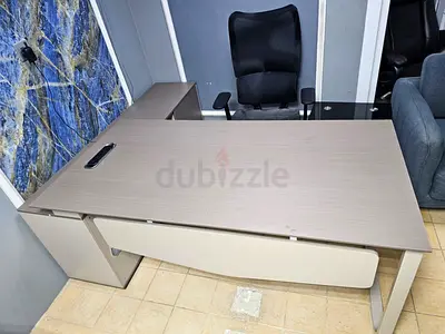 Modern L-shaped Office Desk with Storage (Light Wood)