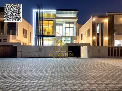 Modern villa in Al Amrah area, Ajman, close to all services, ready to move in, freehold, open to all nationalities.