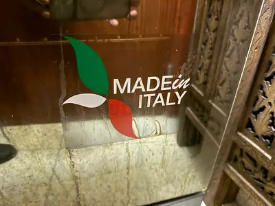 Made in Italy Carved Wooden Mirror / Wall Panel