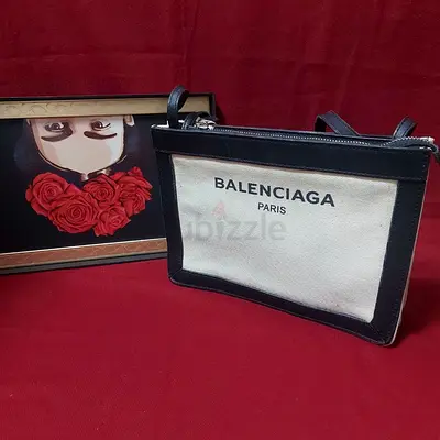 Balenciaga canvas and leather shoulder bag - small crossbody