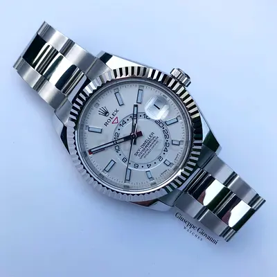 Rolex Sky-Dweller Stainless Steel White Dial - Full Bracelet Master Copy Watch