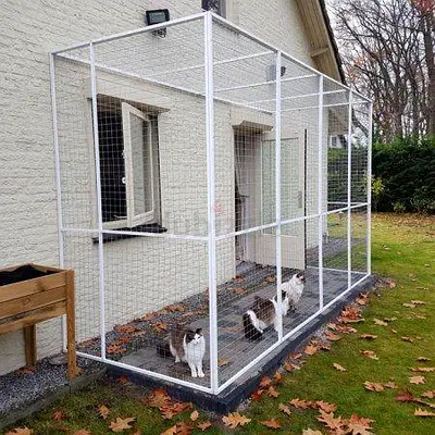 New Outdoor cat enclosure/aviary - sturdy metal mesh run