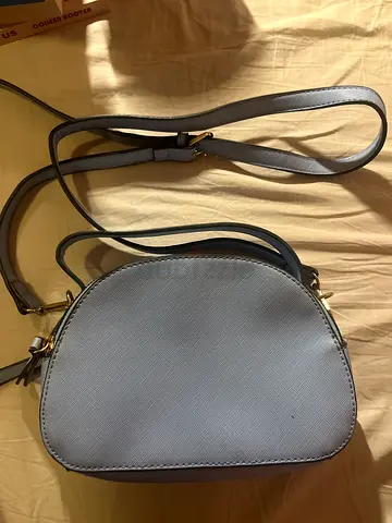 Light grey crossbody bag - compact shoulder purse
