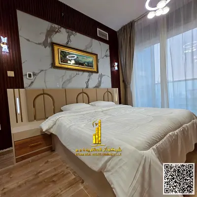 Fully furnished one-bedroom apartment with a hall, with open view, including all services, with a gym, swimming pool, and private parking.