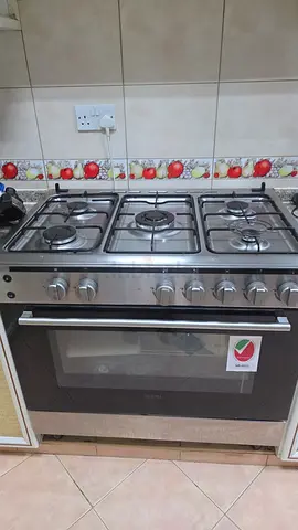Stainless Steel Gas Range with Built-in Oven