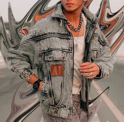 Vintage Louis Vuitton Style Denim Jacket