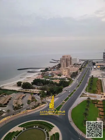 Furnished one-bedroom apartment with an open view, brand new furniture, for monthly rent in Ajman - Corniche - Al Ittihad Tower
