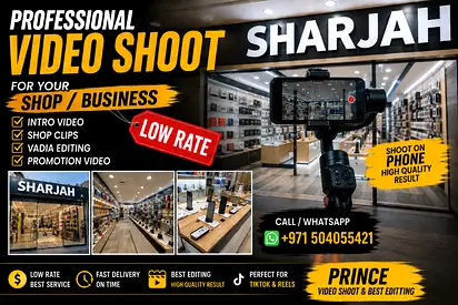 Professional Shop  Business Video Shoot — Phone Filming + Editing (Sharjah)