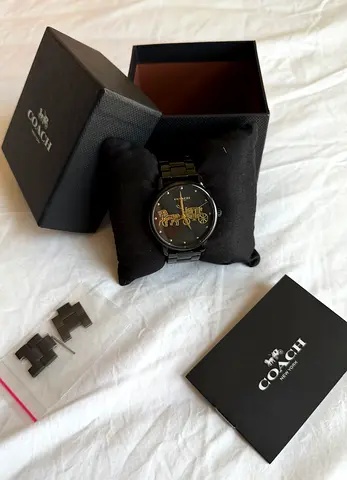 Coach Grand Black Stainless Steel Women’s Watch