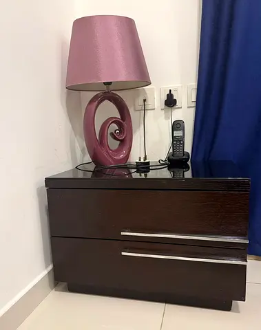 Set of 2 bedside side tables with 2 drawers