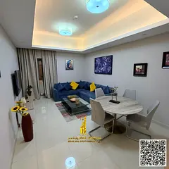 Luxury one-bedroom apartment with balcony, gym, and swimming pool. Ajman, Gulf Tower. Fully furnishe