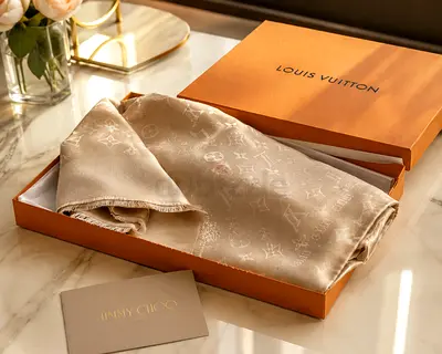Louis Vuitton Monogram Shawl / Scarf — Pink Tone