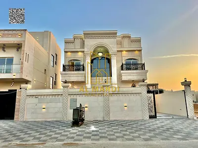 Classic villa with 7 master bedrooms, swimming pool and roof in Al Helio 2, Ajman, including registration and ownership fees