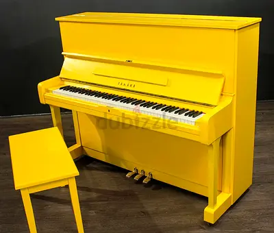 YAMAHA U1 Glossy Lemon Upright Piano – Custom Luxury Finish | Iconic Yamaha Sound