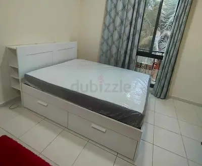 IKEA brimnes king size 180×200cm bed frame with headboard+ 4 big storage drawers with IKEA mattress