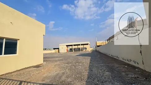 Industrial yard for rent in Umm Al Quwain with office and canopy