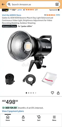 Godox SL-60W LED Video Light with Bowens Mount Like New