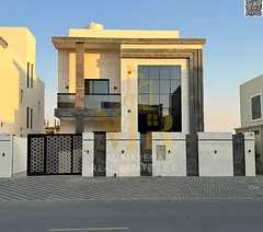 Luxury villa for sale in Al Amrah, Ajman | 5 master bedrooms + maid's room | Price: AED 1,800,00