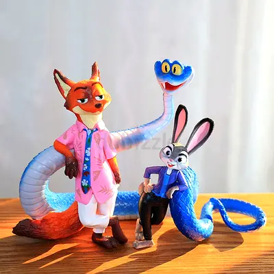 Zootopia 2 Figure Set | Nick Wilde Judy Hopps Disney Collectible Toy