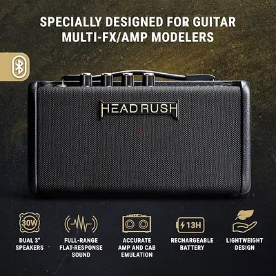 Headrush FRFR-GO 30W Electric Guitar Bass Amplifier with Dual 3 Speakers Bluetooth