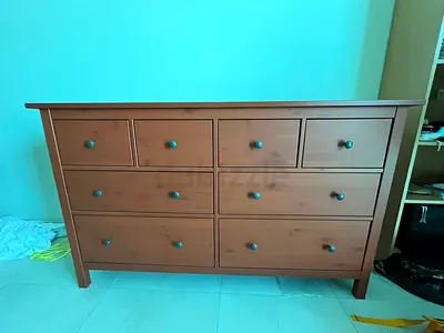 Solid Wood 8-Drawer Dresser / Chest - Brown