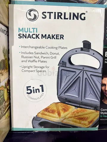 Stirling 5-in-1 Multi Snack Maker - Sandwich  Grill Plates (Like New)