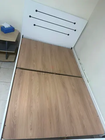 Queen size Bed frame (brand new) with free mattress (used) for sale