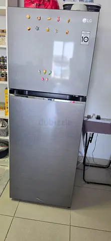 100% working | LG Stainless Steel Fridge with freezer