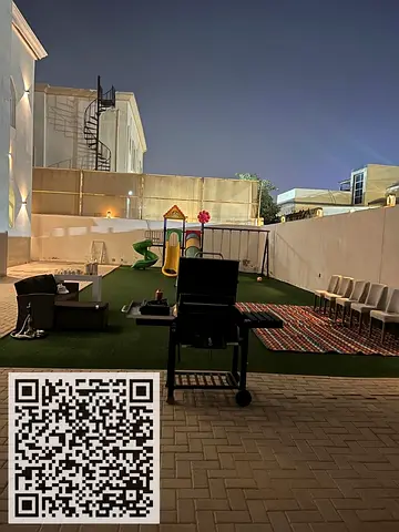 Large villa for rent in Ajman, fully furnished, stone-built with a garden.