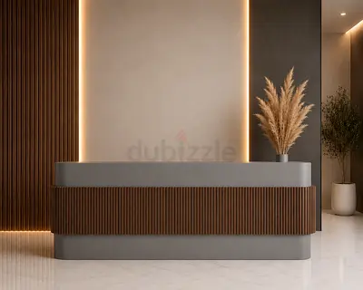 Luxury Curved Reception Desk — Custom Made