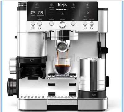 Ninja Automatic Espresso  Coffee Maker with Built-in Grinder and Milk Frother