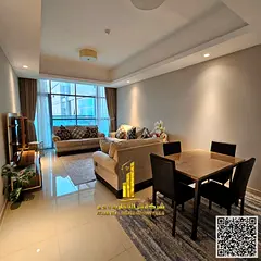Luxurious and elegant fully furnished one-bedroom apartment with brand new, high-end furnishings in