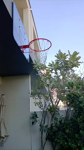 Used wall-mounted basketball hoop with backboard and net - good condition