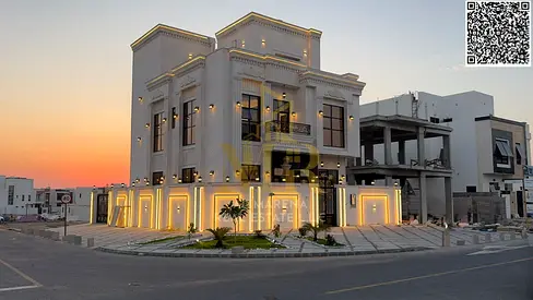 A luxurious modern villa in Al-Haliu 2, elegantly designed for family living, priced inclusive of r