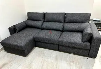 Excellent condition Ikea Eskilstuna L Shape Sofa bed with storage dark grey