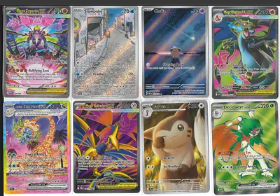 Lot of 8 Holographic Pokémon TCG Cards (Rare/EX/Mega) - Good Condition
