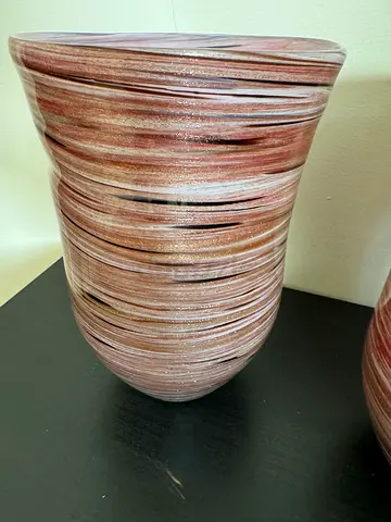 Large decorative ceramic  2vase / planter in beige-brown swirl finish , I bought it from home centre