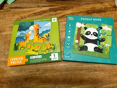 Pair of Childrens magnetic Puzzle Books – Animals (from 9 to 16 pieces)