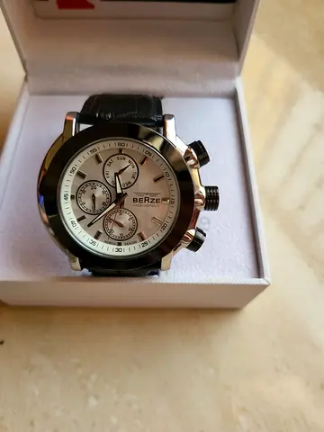 Mens Watch BERZE Korean Design BS 121 Leather strap