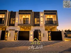 Lowest price in Ajman | Own a luxurious two-story villa with a rooftop | 4 master bedrooms | At a ba