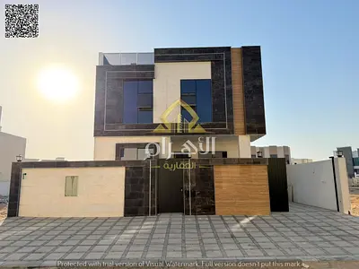 Classic villa in Al Zahia | Stone facade | Next to the garden and mosque | 5 master bedrooms, registration and ownership fees included