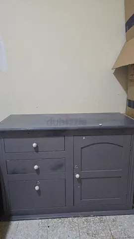 Compact 3-Drawer / 2-Door Grey Storage Cabinet - Good Condition