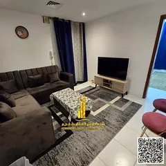 Luxury two-bedroom apartment with a living room and balcony. Ajman, Al Muwaihat. Fully furnished. Fo