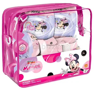 BRAND NEW UNOPENED Minnie Mouse Adjustable 4-Wheel Roller Skates Set with Pads (Kids)