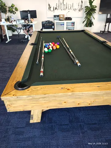 Rustic Solid Wood 8FT Pool Table – Premium Heavy Duty Billiards Table