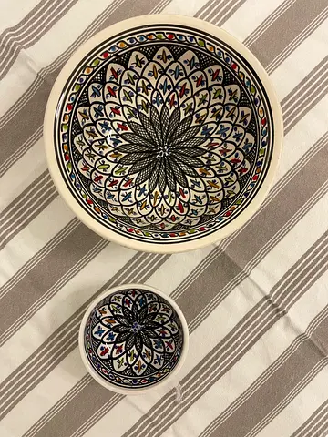 Set of two mandella bowls