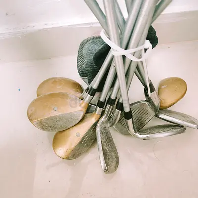 Used set of golf clubs (drivers, irons, putter) - fair condition